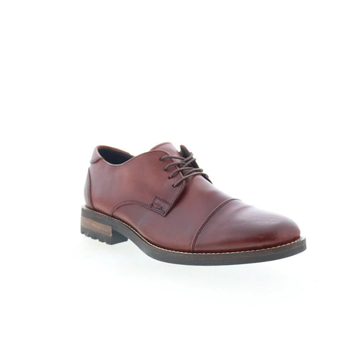 T.B. Phelps 5709-9-100 Mens Red Leather Oxfords & Lace Ups Cap Toe Shoes
