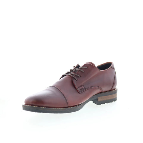 T.B. Phelps 5709-9-100 Mens Red Leather Oxfords & Lace Ups Cap Toe Shoes