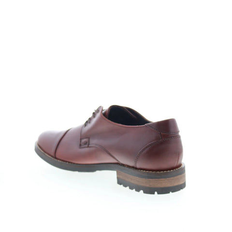T.B. Phelps 5709-9-100 Mens Red Leather Oxfords & Lace Ups Cap Toe Shoes