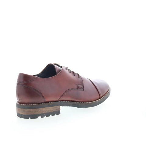 T.B. Phelps 5709-9-100 Mens Red Leather Oxfords & Lace Ups Cap Toe Shoes
