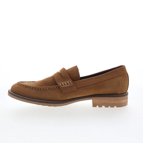 T.B. Phelps 5719-9-100 Mens Brown Leather Loafers & Slip Ons Penny Shoes