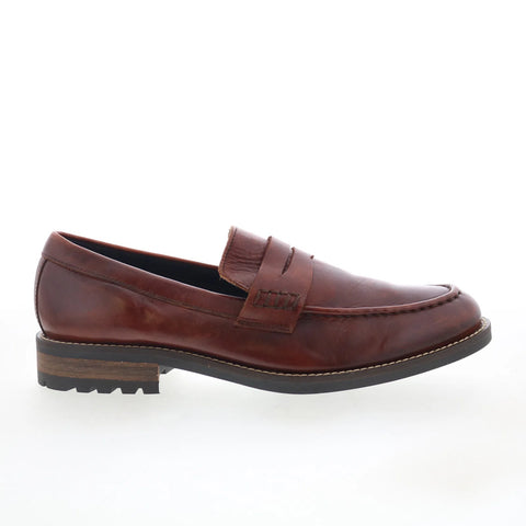T.B. Phelps 5719-9-100 Mens Brown Leather Loafers & Slip Ons Penny Shoes