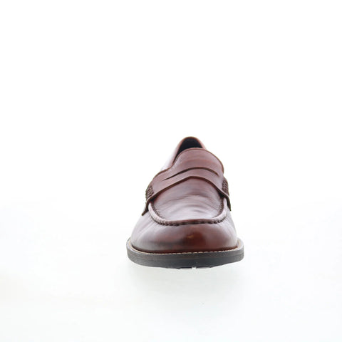 T.B. Phelps 5719-9-100 Mens Brown Leather Loafers & Slip Ons Penny Shoes