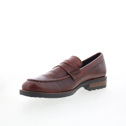 T.B. Phelps 5719-9-100 Mens Brown Leather Loafers & Slip Ons Penny Shoes