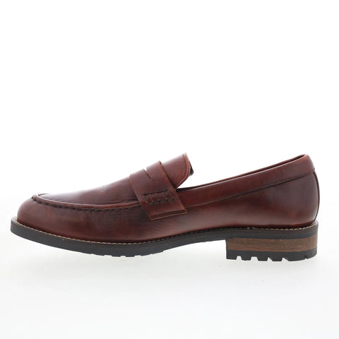 T.B. Phelps 5719-9-100 Mens Brown Leather Loafers & Slip Ons Penny Shoes