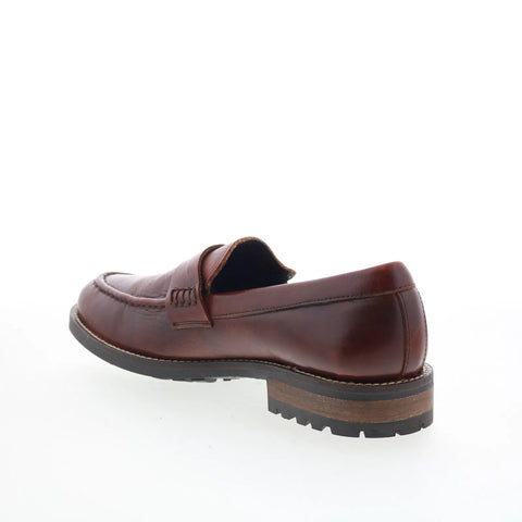 T.B. Phelps 5719-9-100 Mens Brown Leather Loafers & Slip Ons Penny Shoes