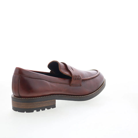 T.B. Phelps 5719-9-100 Mens Brown Leather Loafers & Slip Ons Penny Shoes