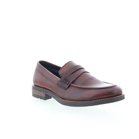 T.B. Phelps 5719-9-100 Mens Red Leather Loafers & Slip Ons Penny Shoes
