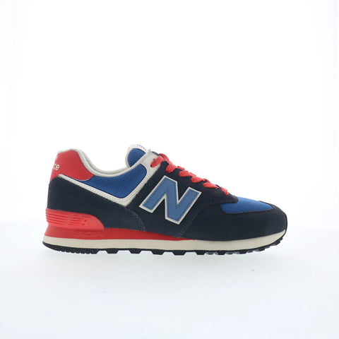 New Balance 574 U574RBA Mens Blue Suede Lace Up Lifestyle Sneakers Shoes
