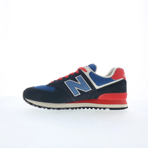 New Balance 574 U574RBA Mens Blue Suede Lace Up Lifestyle Sneakers Shoes