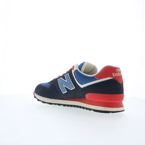 New Balance 574 U574RBA Mens Blue Suede Lace Up Lifestyle Sneakers Shoes