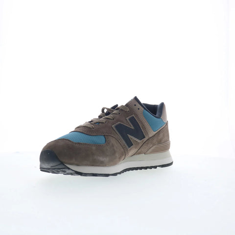 New Balance 574 U574SOB Mens Brown Suede Lace Up Lifestyle Sneakers Shoes