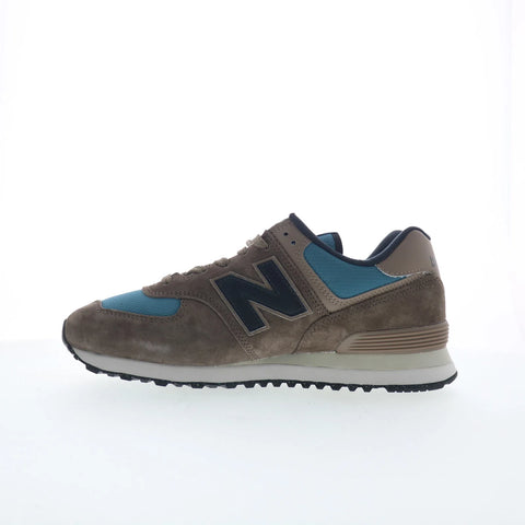 New Balance 574 U574SOB Mens Brown Suede Lace Up Lifestyle Sneakers Shoes