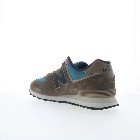 New Balance 574 U574SOB Mens Brown Suede Lace Up Lifestyle Sneakers Shoes