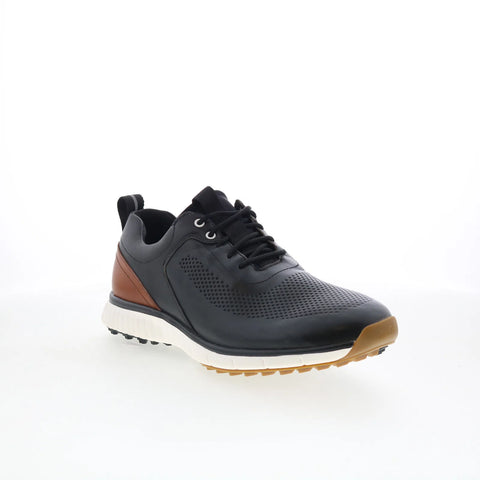 Johnston & Murphy 59-3865 Mens Black Leather Oxfords & Lace Ups Casual Shoes