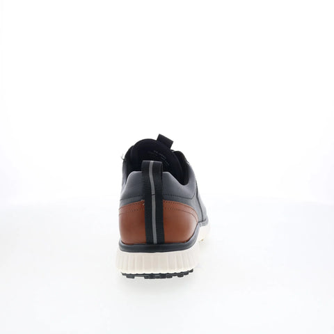 Johnston & Murphy 59-3865 Mens Black Leather Oxfords & Lace Ups Casual Shoes