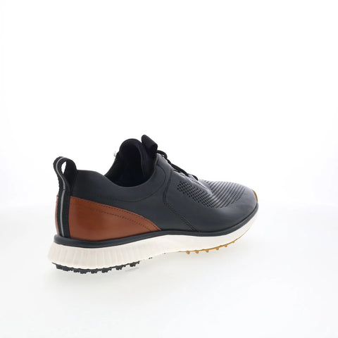 Johnston & Murphy 59-3865 Mens Black Leather Oxfords & Lace Ups Casual Shoes
