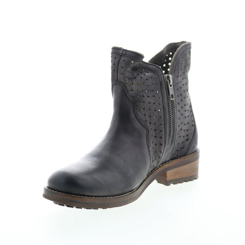 Rawhide 5930 Womens Black Leather Zipper Western Boots