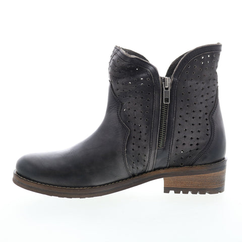 Rawhide 5930 Womens Black Leather Zipper Western Boots