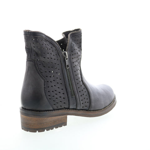 Rawhide 5930 Womens Black Leather Zipper Western Boots