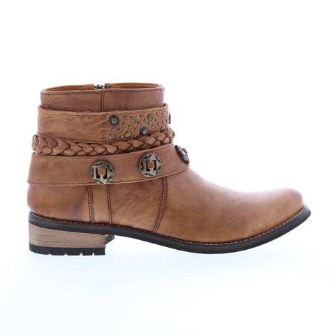 Rawhide 5936 Womens Brown Leather Zipper Western Boots