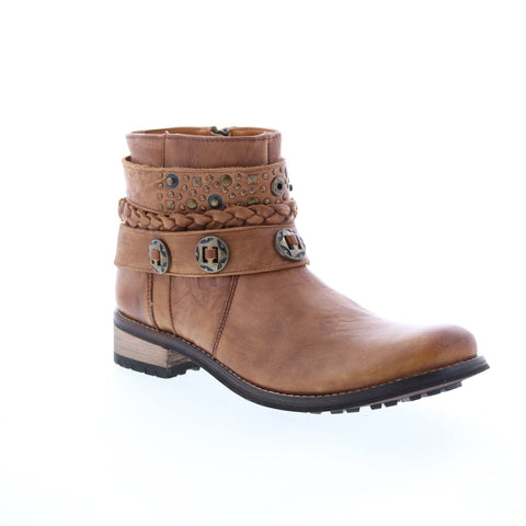 Rawhide 5936 Womens Brown Leather Zipper Western Boots