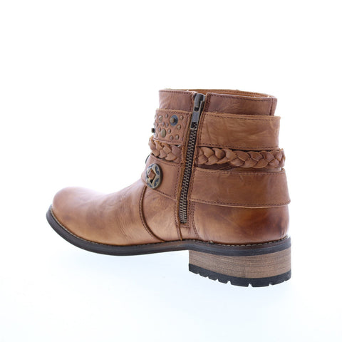 Rawhide 5936 Womens Brown Leather Zipper Western Boots