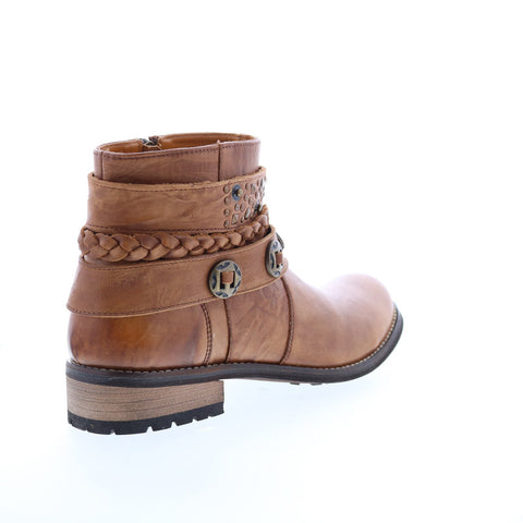 Rawhide 5936 Womens Brown Leather Zipper Western Boots