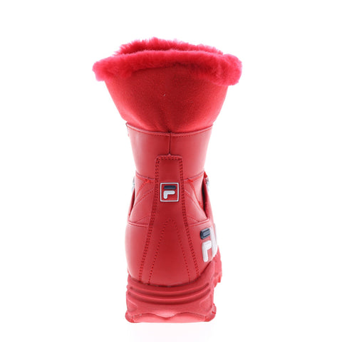 Fila Disruptor Boot 5HM00560-616 Womens Red Leather Casual Dress Boots