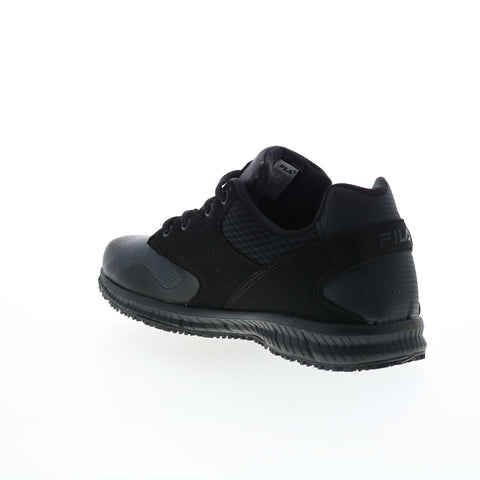 Fila Memory Layers Slip Resistant Womens Black Synthetic Athletic Work Shoes
