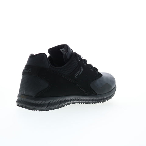 Fila Memory Layers Slip Resistant Womens Black Synthetic Athletic Work Shoes