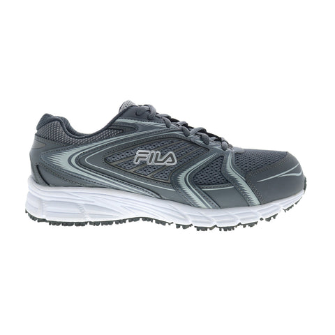 Fila Memory Reckoning 9 Slip Resistant Womens Gray Wide Athletic Work Shoes