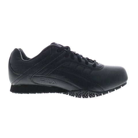 Fila Memory Elleray 5 Slip Resistant Womens Black Wide Athletic Work Shoes