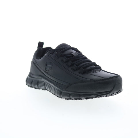 Fila Memory Radiance Slip Resistant Womens Black Athletic Work Shoes