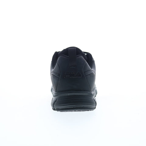 Fila Memory Radiance Slip Resistant Womens Black Athletic Work Shoes
