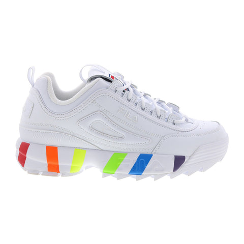 Fila Disruptor II Pride 5XM01521-199 Womens White Lifestyle Sneakers Shoes