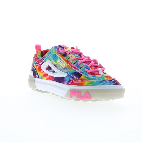 Fila Disruptor II Vulcanized Womens Pink Canvas Lifestyle Sneakers Shoes