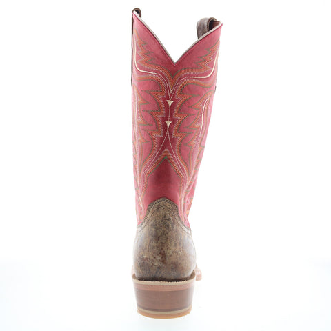 Outlaw Snip Toe 60003 Mens Brown Leather Slip On Western Boots