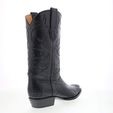 Wild West Caiman Hornback Boots M R Toe Mens Black Wide Cowboy Western Boots