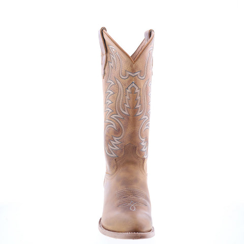 Outlaw Pointed 60050 Mens Brown Leather Slip On Western Boots