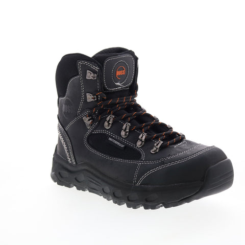 Hoss Blocker Aluminum Toe WP Mens Black Extra Wide 4E Work & Safety Boots