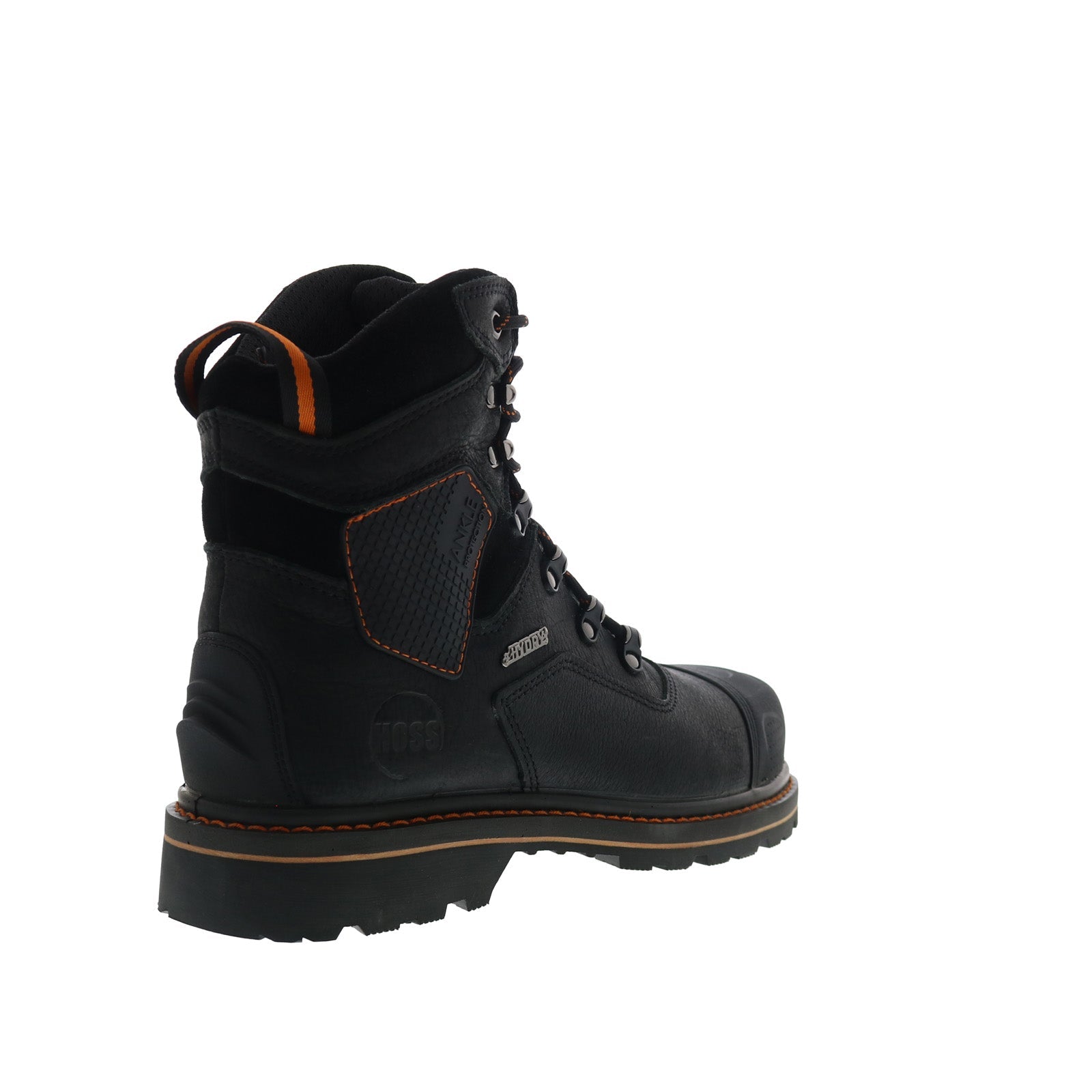 Hoss Range 60108 Mens Black Wide Leather Lace Up Work & Safety