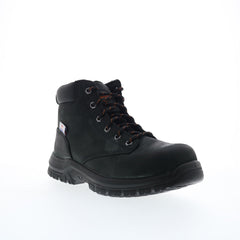 Hoss Boots Mens Basin Black Leather Full-Grain Work Boots 60141 D 11.5 Hoss Basin 60141 Mens Black Leather Lace Up Work & Safety  main image 3