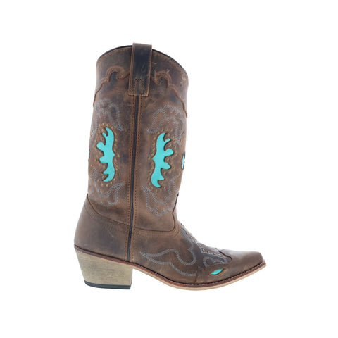 Smoky Mountain Boots Moon Bay 6016 Womens Brown Leather Western Boots