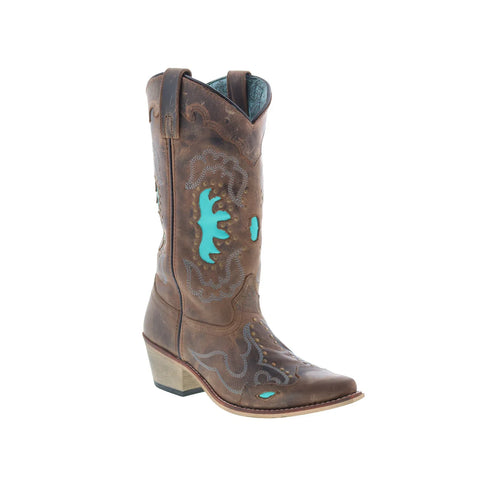 Smoky Mountain Boots Moon Bay 6016 Womens Brown Leather Western Boots