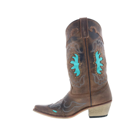 Smoky Mountain Boots Moon Bay 6016 Womens Brown Leather Western Boots