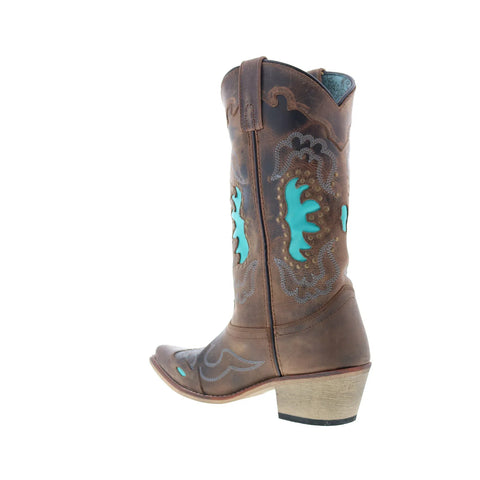 Smoky Mountain Boots Moon Bay 6016 Womens Brown Leather Western Boots