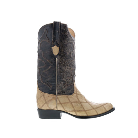 Wild West Ostrich Leg Boots XXX-Toe 601911 Mens Brown Cowboy Western Boots