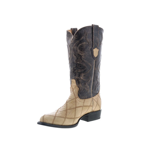 Wild West Ostrich Leg Boots XXX-Toe 601911 Mens Brown Cowboy Western Boots