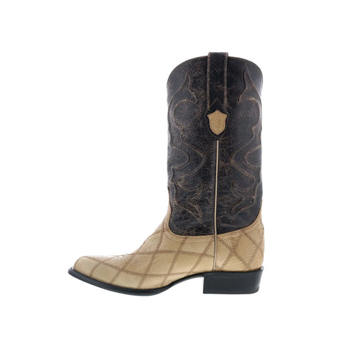 Wild West Ostrich Leg Boots XXX-Toe 601911 Mens Brown Cowboy Western Boots